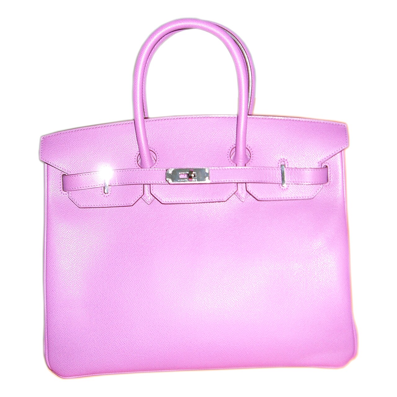Pink Hermès Birkin 35 in Epsom leather with palladium hardware